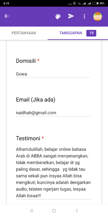 Testimoni peserta kursus bahasa Arab ABBA 3