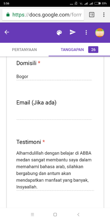 Testimoni peserta kursus bahasa Arab ABBA 4